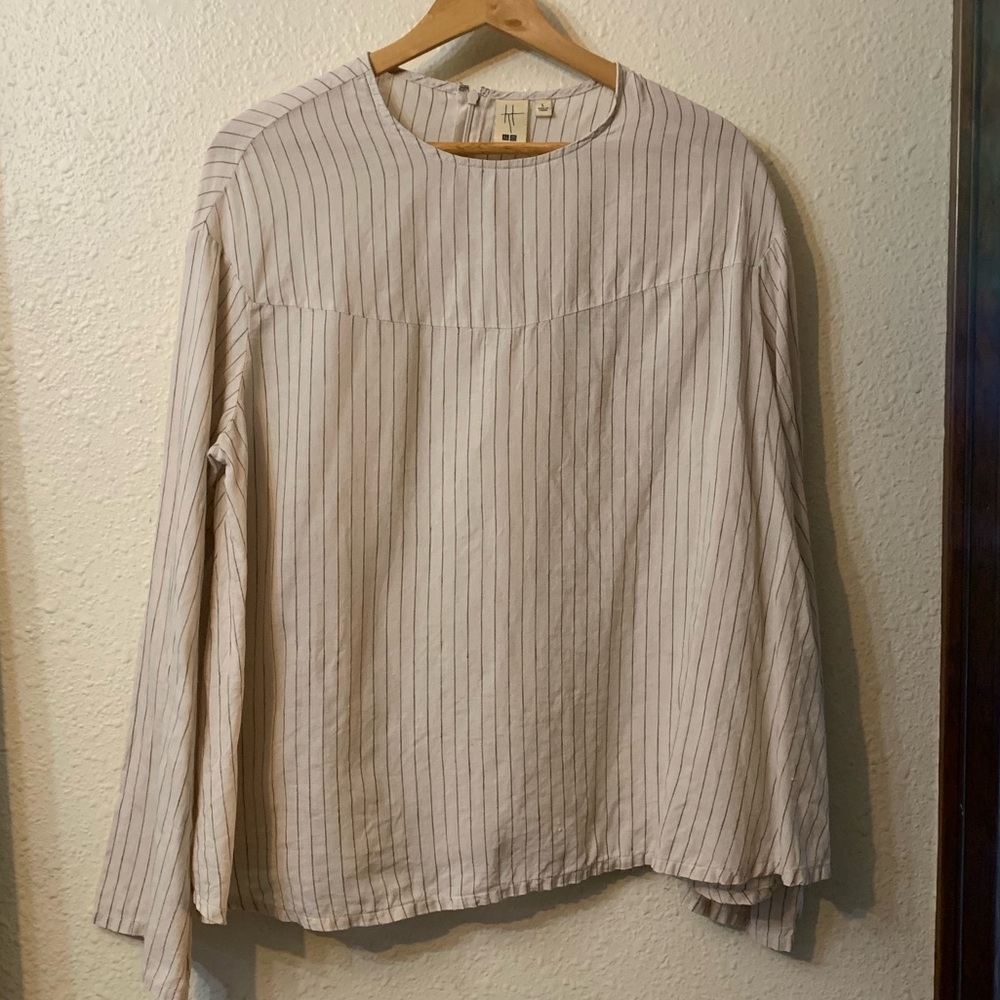 Hani Tajima for Uniqlo - 100% Linen Striped Shirt